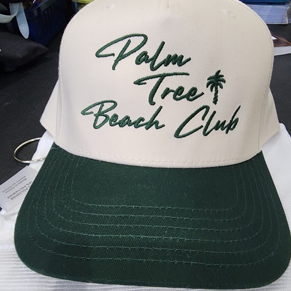 Green and Cream Hat